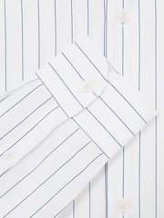 Reiss Blue/White Mayfair Cotton Cutaway-Collar Stripe Shirt - Image 6 of 6