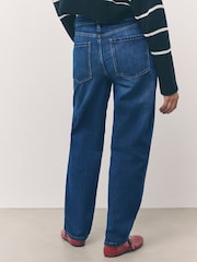 Denim Dark Blue Barrel Leg Jeans - Image 4 of 8