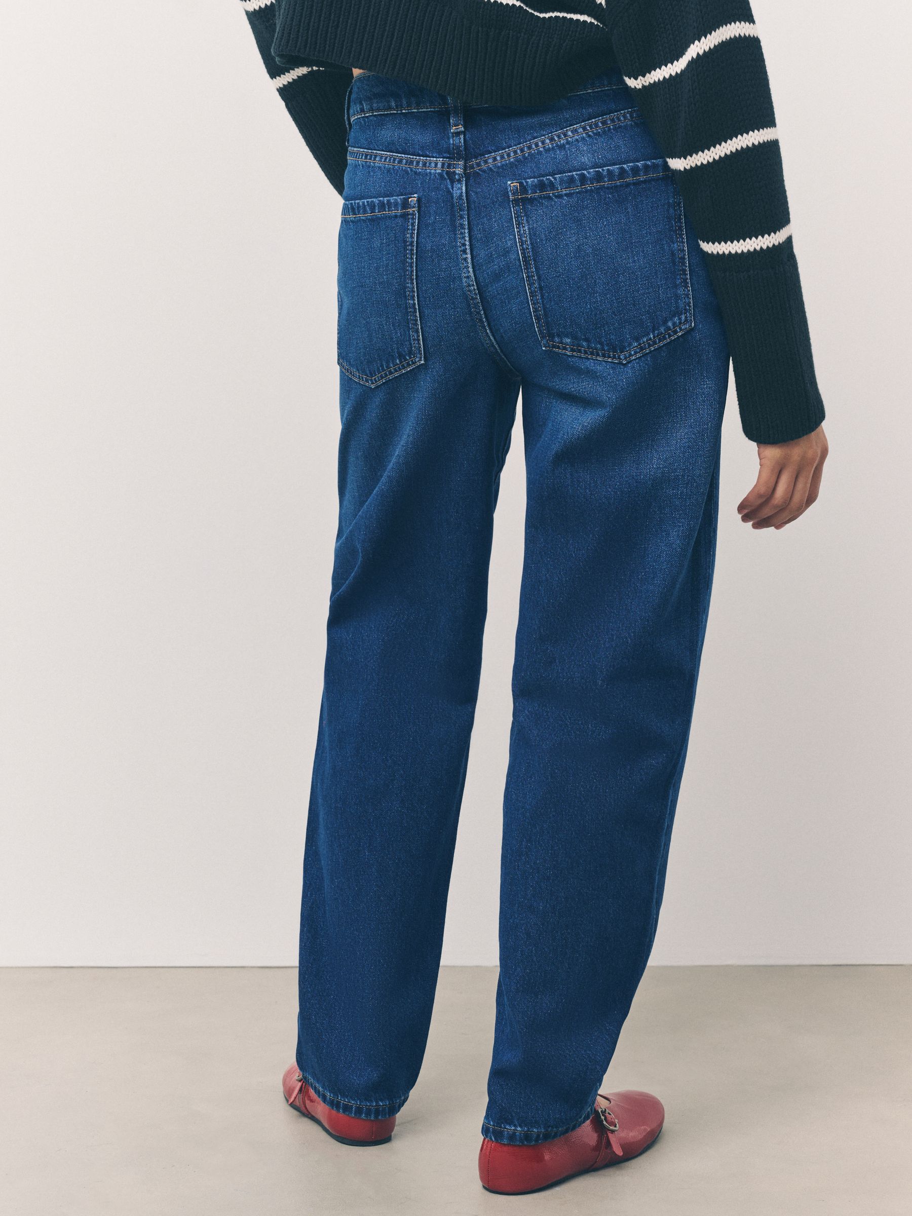 Buy Dark Blue Barrel Leg Jeans from Next Australia