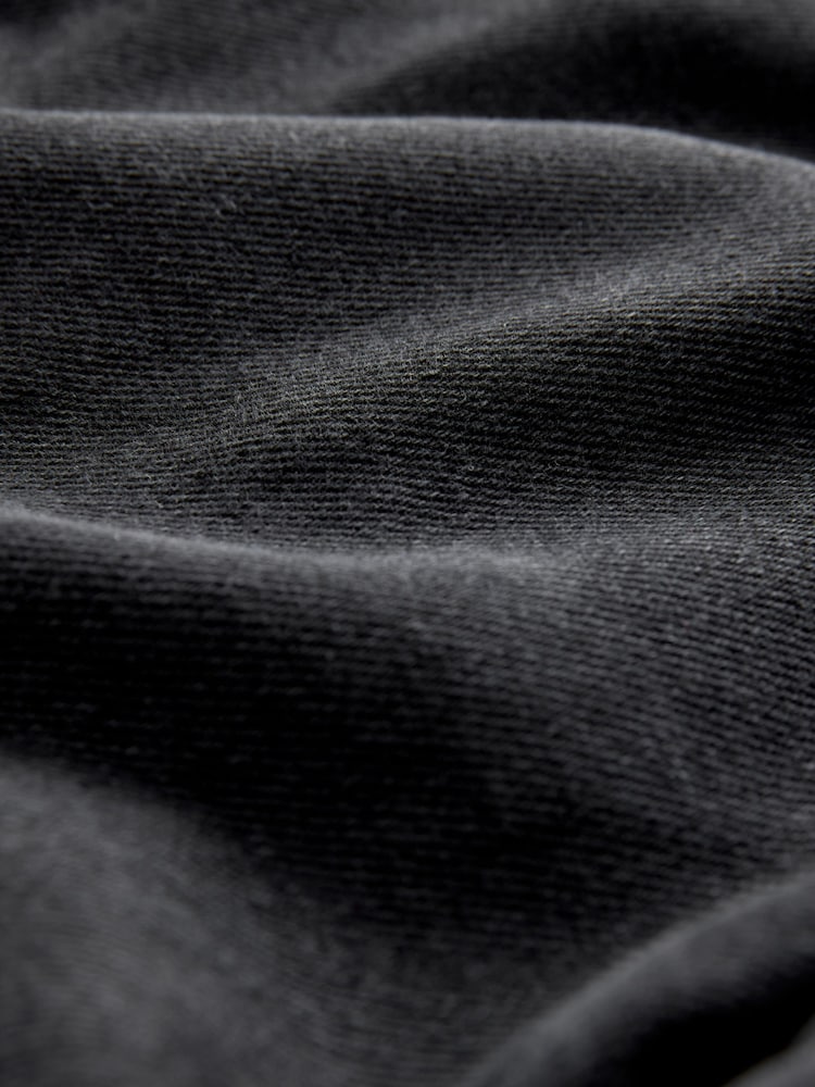 Washed Black Longline Jort Denim Shorts - Image 7 of 7