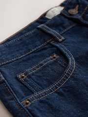 Denim Dark Rinse Longline Jort Denim Shorts - Image 6 of 7
