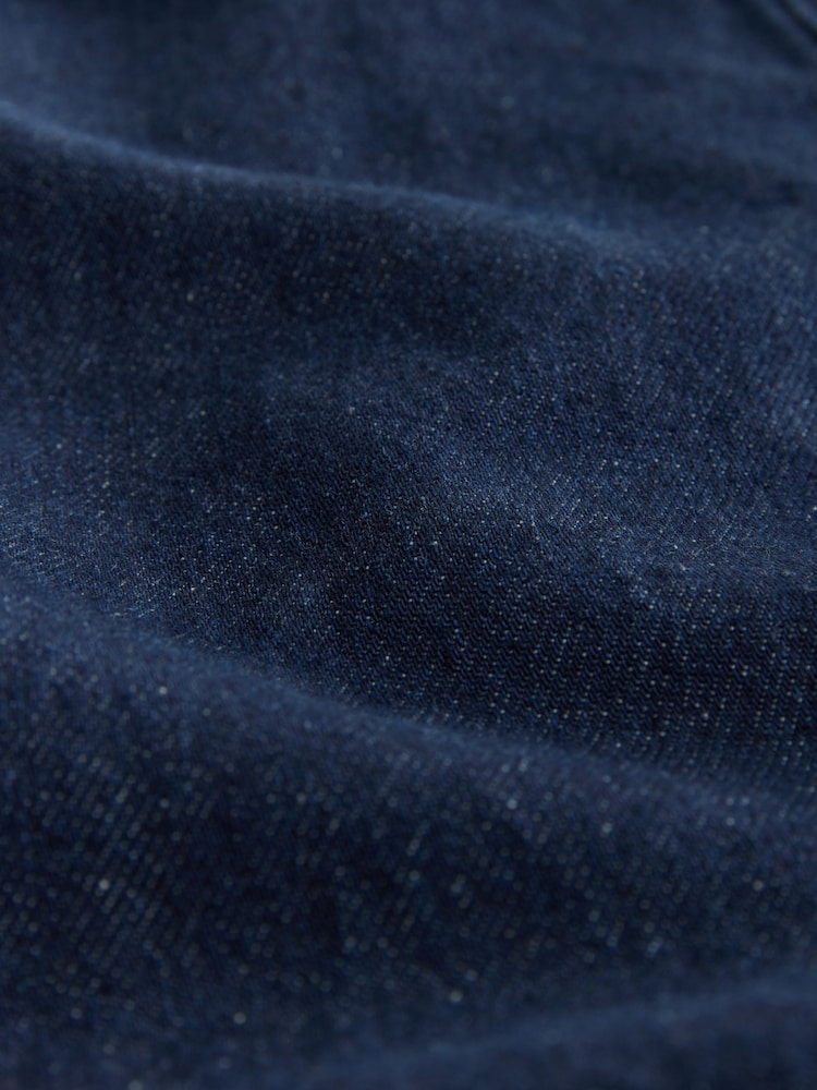 Denim Dark Rinse Longline Jort Denim Shorts - Image 7 of 7