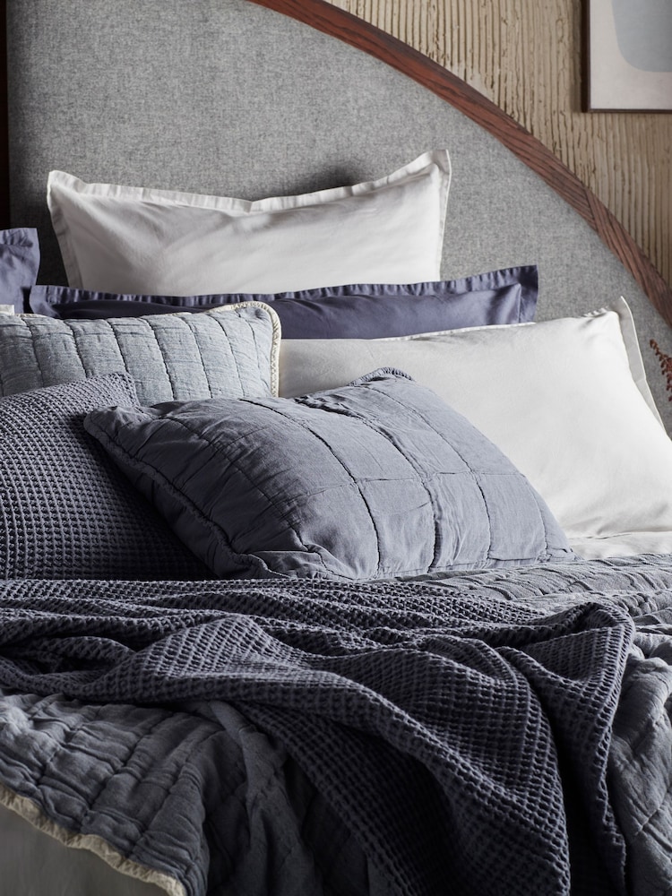 Secret Linen Store Finn 100% Cotton Quilted Cushion Cover - Изображение 2 из 4