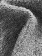 Grey Button Down Long Sleeve Collar Knitted Dress - Image 7 of 8