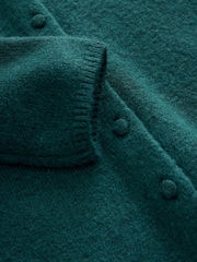 Teal Blue Button Down Long Sleeve Collar Knitted Dress - Image 7 of 7