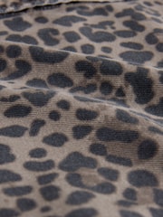 Leopard Print Oversize Denim Shirt - Image 3 of 3