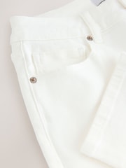 White Authentic Denim Cropped Capri Jeans - Image 3 of 3