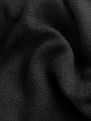 Black Roll Edge Knitted Mini Dress With Wool - Image 6 of 6
