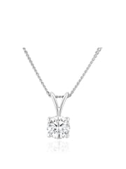 The Diamond Store 9K White Gold 0.33ct H/Si Lab Diamond Solitaire Pendant Necklace - Image 1 of 3
