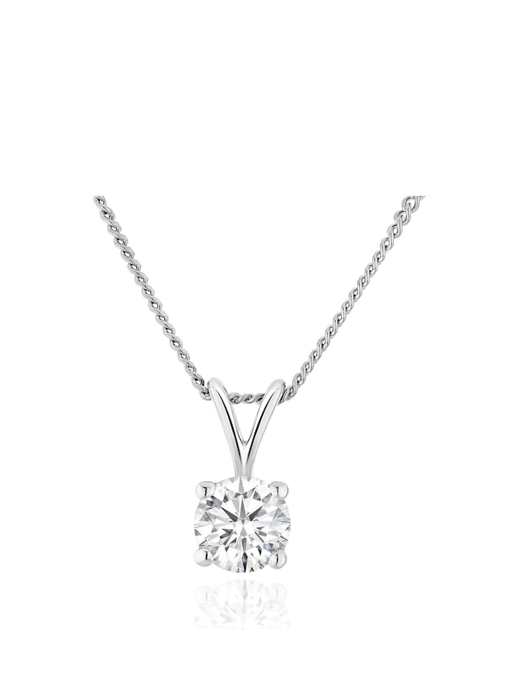 The Diamond Store 9K White Gold 0.33ct H/Si Lab Diamond Solitaire Pendant Necklace - Image 1 of 3