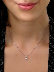 The Diamond Store 9K White Gold 0.33ct H/Si Lab Diamond Solitaire Pendant Necklace - Image 2 of 3