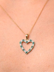 The Diamond Store Natural 0.54CT And Diamond Heart Pendant Necklace in 9K Yellow Gold - Image 3 of 4