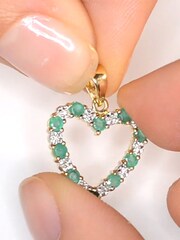 The Diamond Store Natural 0.54CT And Diamond Heart Pendant Necklace in 9K Yellow Gold - Image 4 of 4