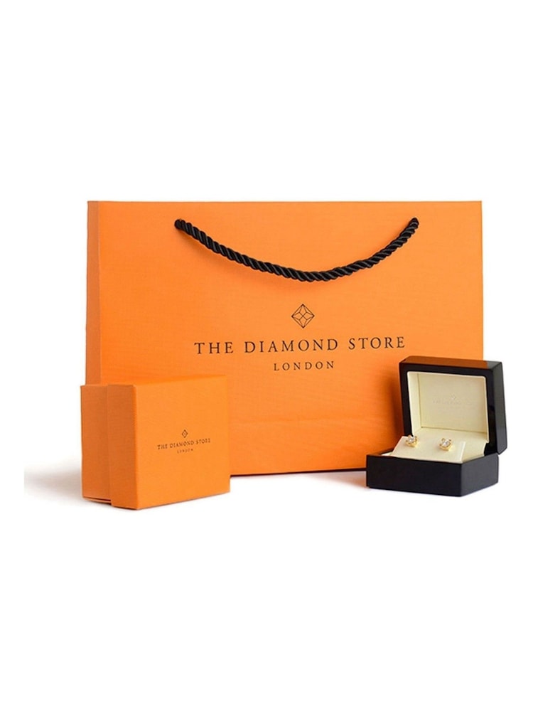 The Diamond Store Black Diamond and Diamond Squares Earrings in 9K WG - Image 5 of 5