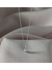 The Diamond Store Blue 0.34CT And Diamond Pendant Necklace in 9K White Gold - Image 5 of 5