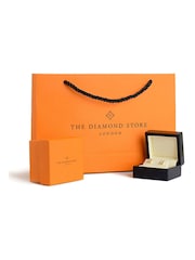 The Diamond Store Blue 9K Gold Tone Sapphire 0.71ct and Diamond Hoop Earrings - Image 4 of 4