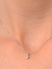 The Diamond Store 9K White Gold 0.05ct Diamond Solitaire Pendant Necklace - Image 3 of 5