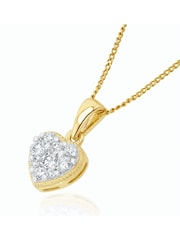 The Diamond Store 9K Yellow Gold 0.25ct H/Si Lab Diamond Heart Pendant Necklace - Image 4 of 6