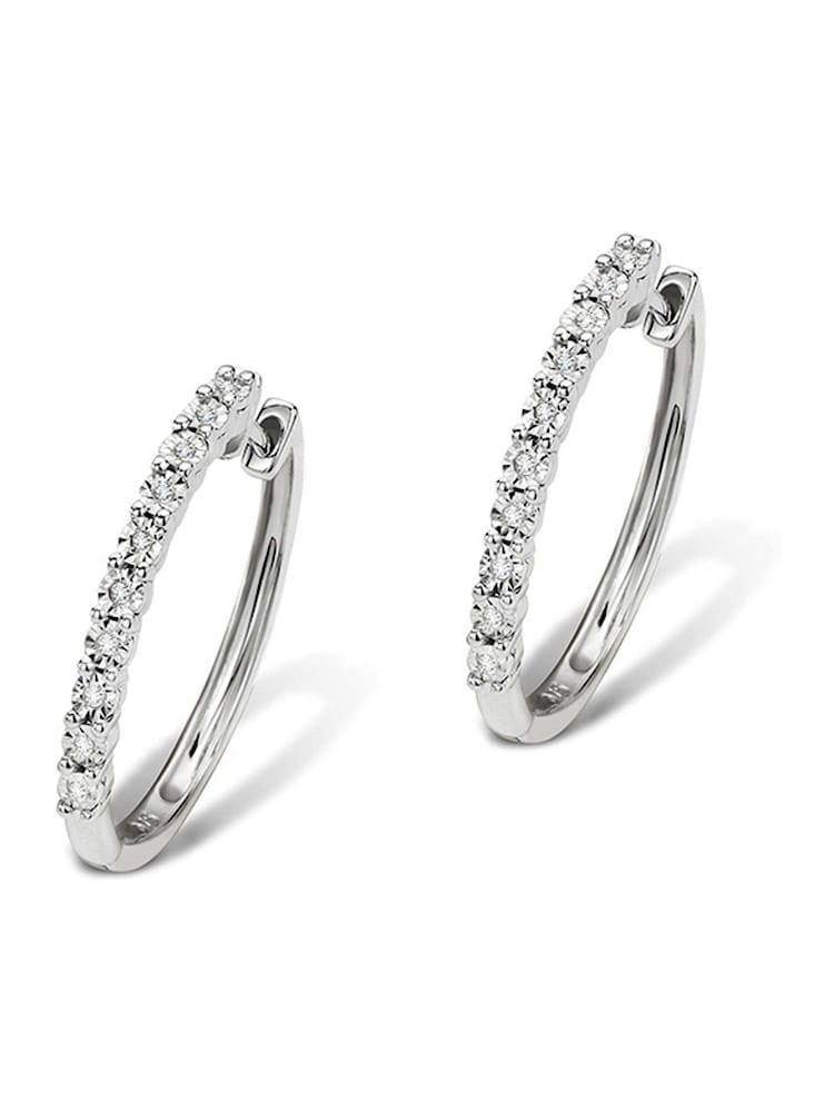 The Diamond Store 9K White Gold 0.08ct Diamond Earrings - Image 1 of 6