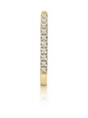 The Diamond Store 9K Gold Single Stellato 0.09ct Diamond Encrusted Hoop Earrings - Image 3 of 4