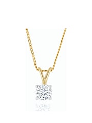 The Diamond Store 9K Yellow Gold 0.33ct H/Si Lab Diamond Solitaire Pendant Necklace - Image 1 of 5