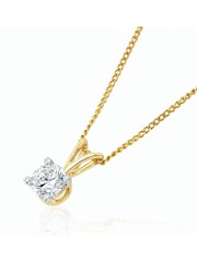 The Diamond Store 9K Yellow Gold 0.33ct H/Si Lab Diamond Solitaire Pendant Necklace - Image 3 of 5