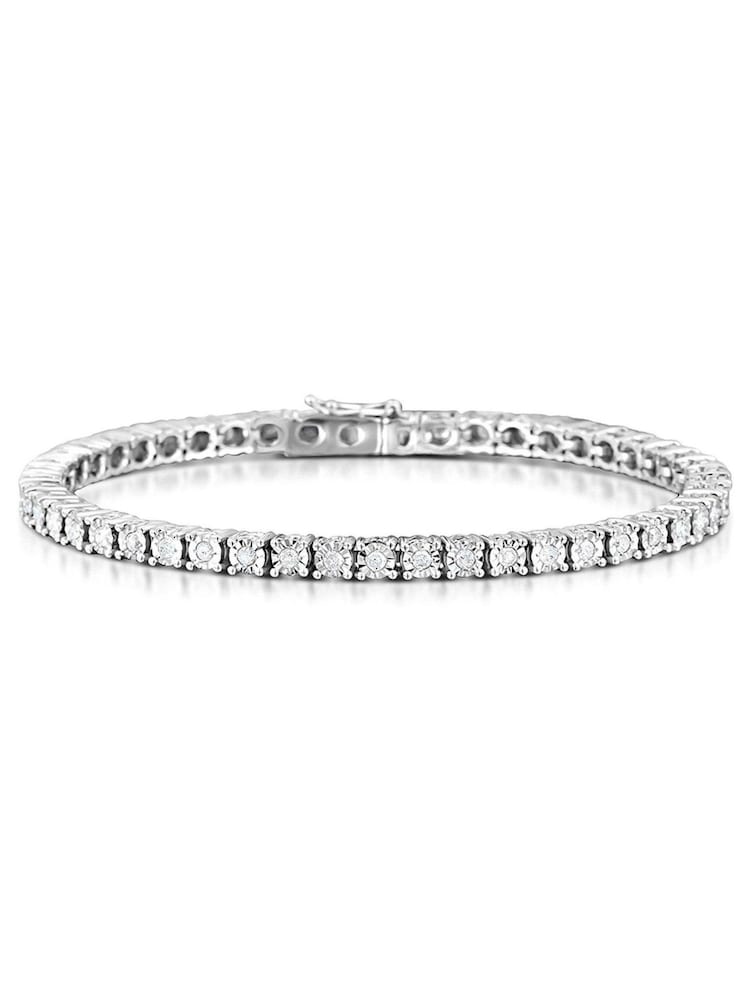 The Diamond Store White 1.00ct Set Tennis Bracelet - Image 1 of 5