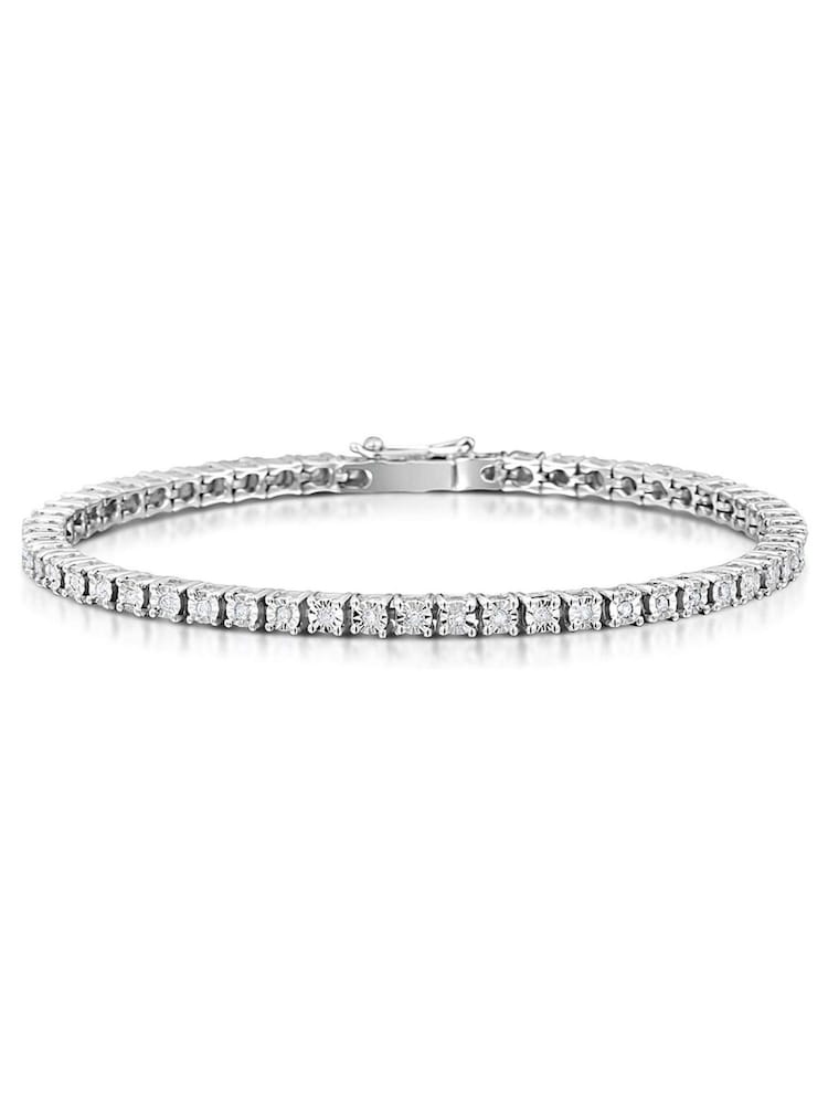 The Diamond Store White 0.57ct Set Tennis Bracelet - Image 1 of 5