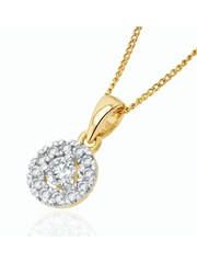 The Diamond Store 9K Gold 0.25ct H/Si Lab Diamond Halo Pendant Necklace - Image 4 of 6
