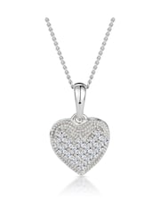 The Diamond Store 9K White Gold 0.09ct Heart Pendant Necklace - Image 4 of 4