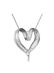 The Diamond Store 9K White Gold 0.33ct Diamond Heart Pendant Necklace - Image 1 of 5