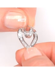 The Diamond Store 9K White Gold 0.33ct Diamond Heart Pendant Necklace - Image 4 of 5