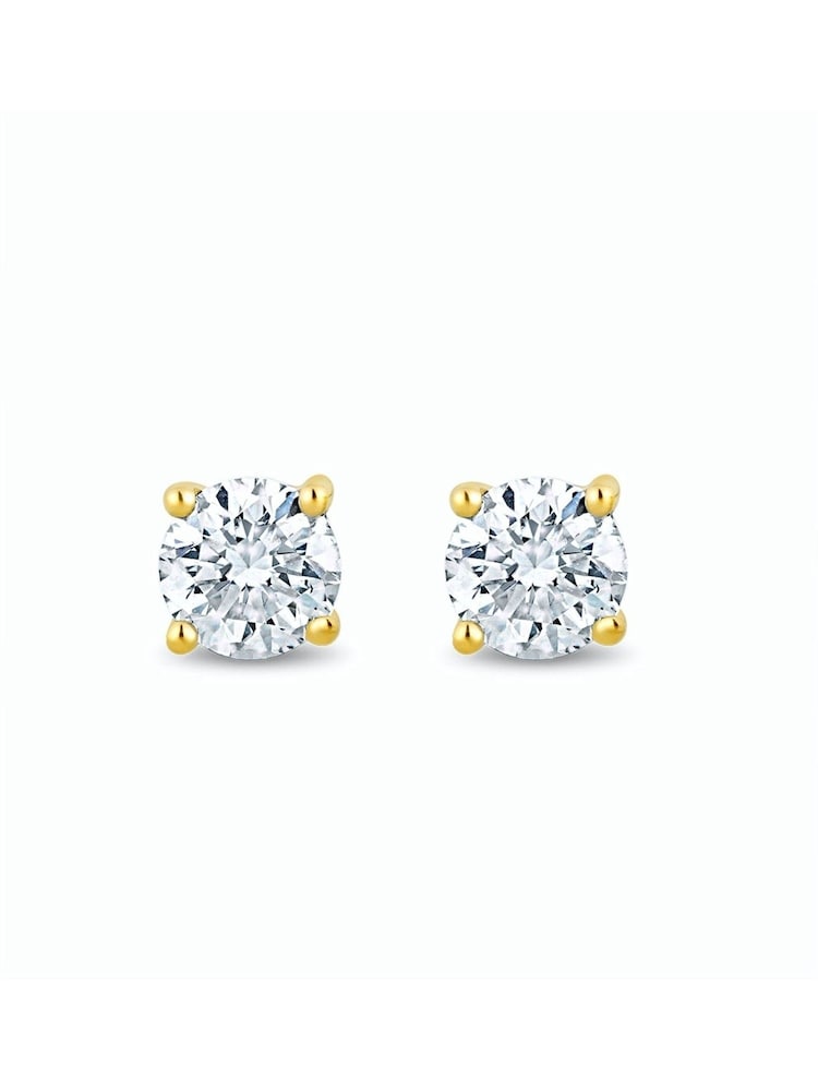 The Diamond Store White Lab Diamond Stud Earrings 0.10ct H/Si Quality in 9K Gold - 2.4mm - Image 1 of 6