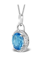 The Diamond Store 9K White Gold And Diamond Pendant Necklace - Image 2 of 3