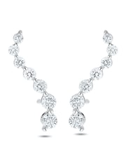 The Diamond Store 9K White Gold Ear Climber Life Journey 0.50ct Lab Diamond Earrings - Image 1 of 5