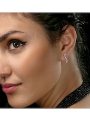 The Diamond Store 9K White Gold Ear Climber Life Journey 0.50ct Lab Diamond Earrings - Image 5 of 5