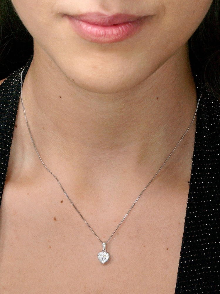 The Diamond Store 9K White Gold 0.25ct H/Si Lab Diamond Heart Pendant Necklace - Image 5 of 5 The Diamond Store 9K White Gold 0.25ct H/Si Lab Diamond Heart Pendant Necklace - Image 5 of 5