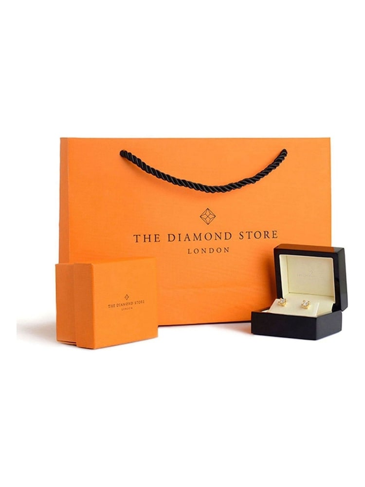 The Diamond Store 9K White Gold Opal 7 x 5mm Earrings - Image 4 of 4