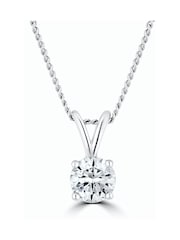 The Diamond Store 9K White Gold 0.25ct H/Si Lab Diamond Solitaire Necklace Pendant - Image 1 of 4