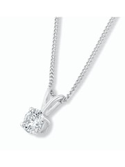 The Diamond Store 9K White Gold 0.25ct H/Si Lab Diamond Solitaire Necklace Pendant - Image 2 of 4