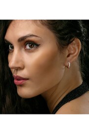 The Diamond Store 9K Yellow Gold 0.25ct H/Si Lab Diamond Pave Set Hoop Earrings - Image 3 of 4