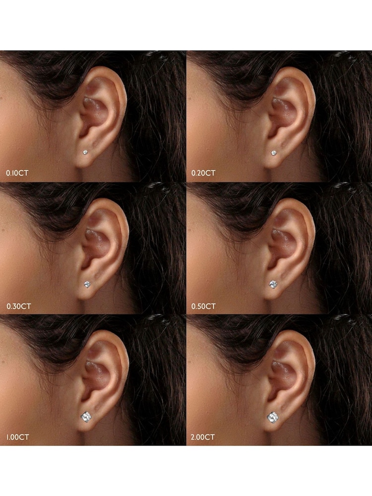 The Diamond Store 9K White Gold 0.30ct H/Si Quality Lab Diamond Stud Earrings - Image 6 of 6 The Diamond Store 9K White Gold 0.30ct H/Si Quality Lab Diamond Stud Earrings - Image 6 of 6