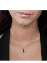 The Diamond Store Blue Sapphire and Lab Diamond Pendant - Image 3 of 4