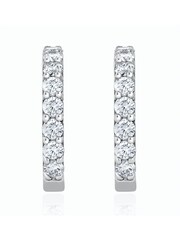 The Diamond Store 9K White Gold 0.50ct H/Si Lab Diamond Comfort Huggie Earrings - Image 3 of 5