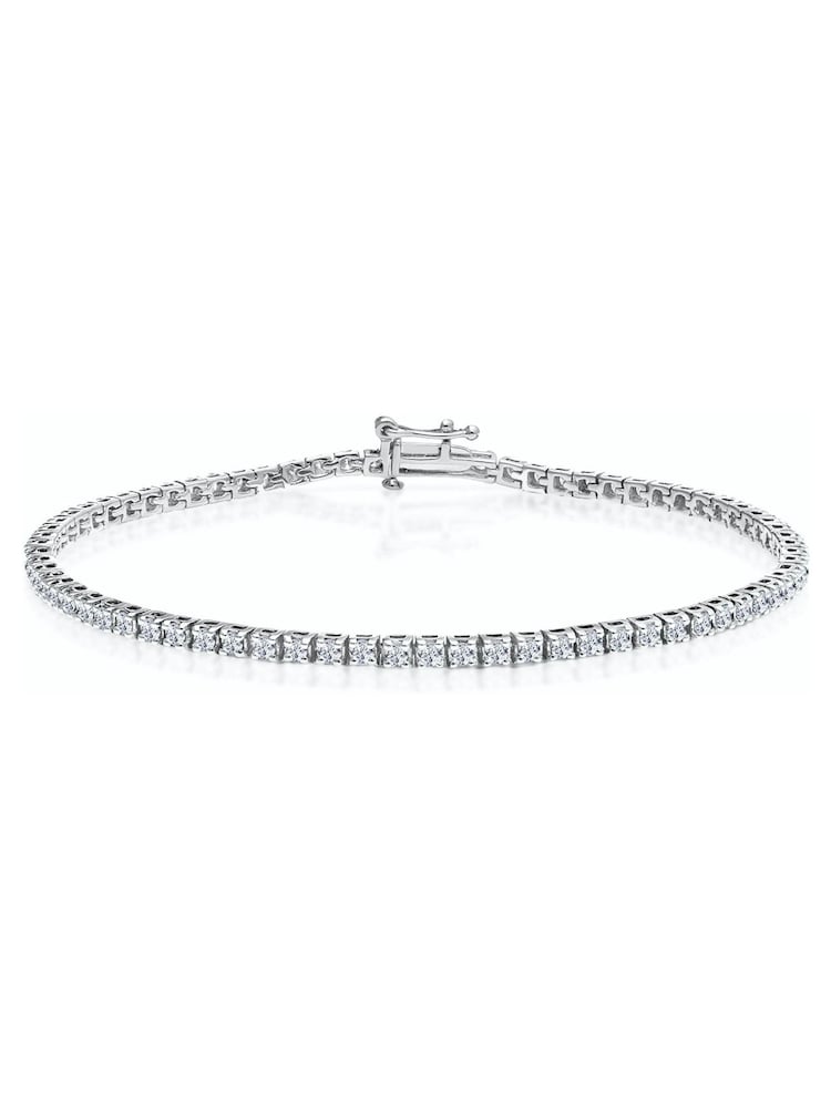 The Diamond Store 925 Silver 1.5ct Lab Diamond Tennis Bracelet - Image 1 of 5