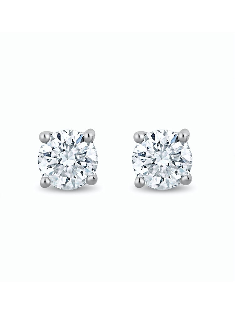 The Diamond Store Silver Tone Lab Diamond Stud Earrings 0.15ct H/Si Quality in 925 - Image 1 of 6