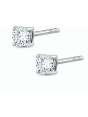 The Diamond Store Silver Tone Lab Diamond Stud Earrings 0.15ct H/Si Quality in 925 - Image 3 of 6
