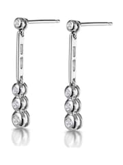 The Diamond Store White Gold 0.12ct Diamond Small Drop Earrings - Image 3 of 6