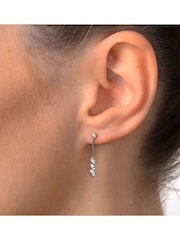 The Diamond Store White Gold 0.12ct Diamond Small Drop Earrings - Image 5 of 6
