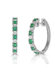 The Diamond Store 9K Gold 0.63ct Emerald Stellato Earrings - Image 1 of 4